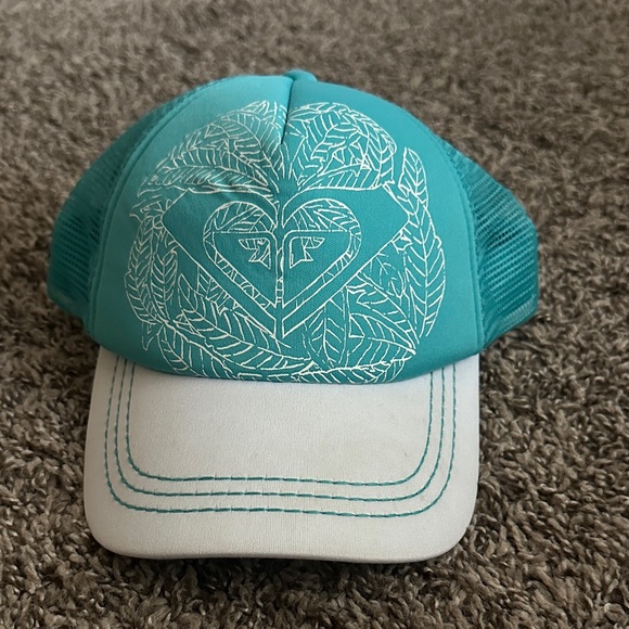 Roxy Teal and White Trucker Hat - Picture 1 of 4